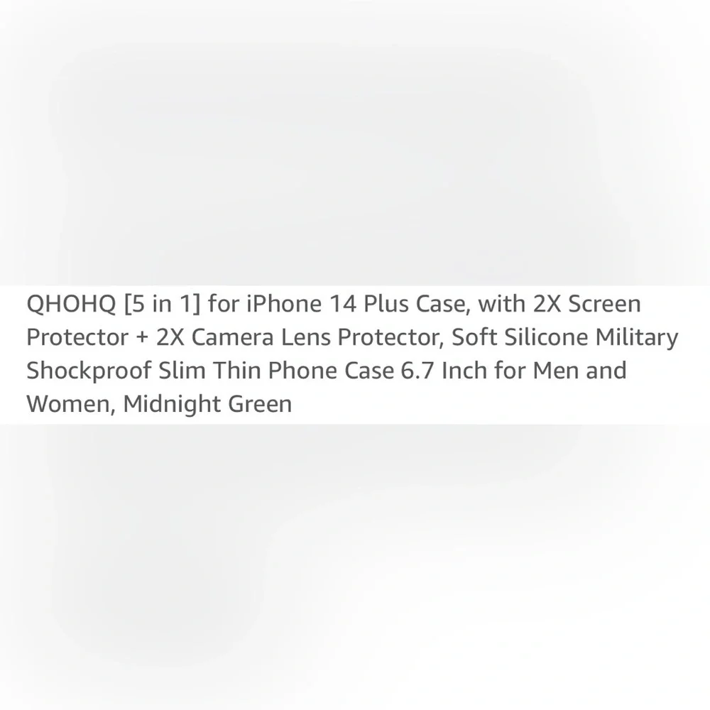 QHOHQ 5 in 1 FOR IPHONE PLUS CASE WITH 2 SCREEN PROTECTOR NEW